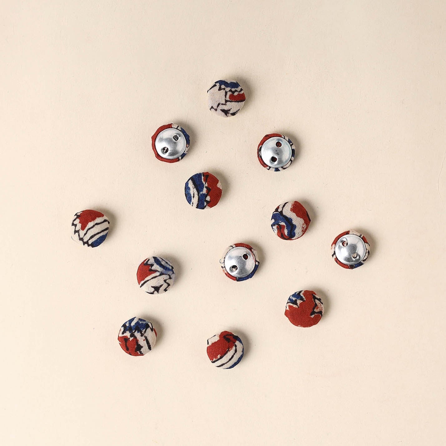  Multicolor Handmade Fabric Button Small at iTokri