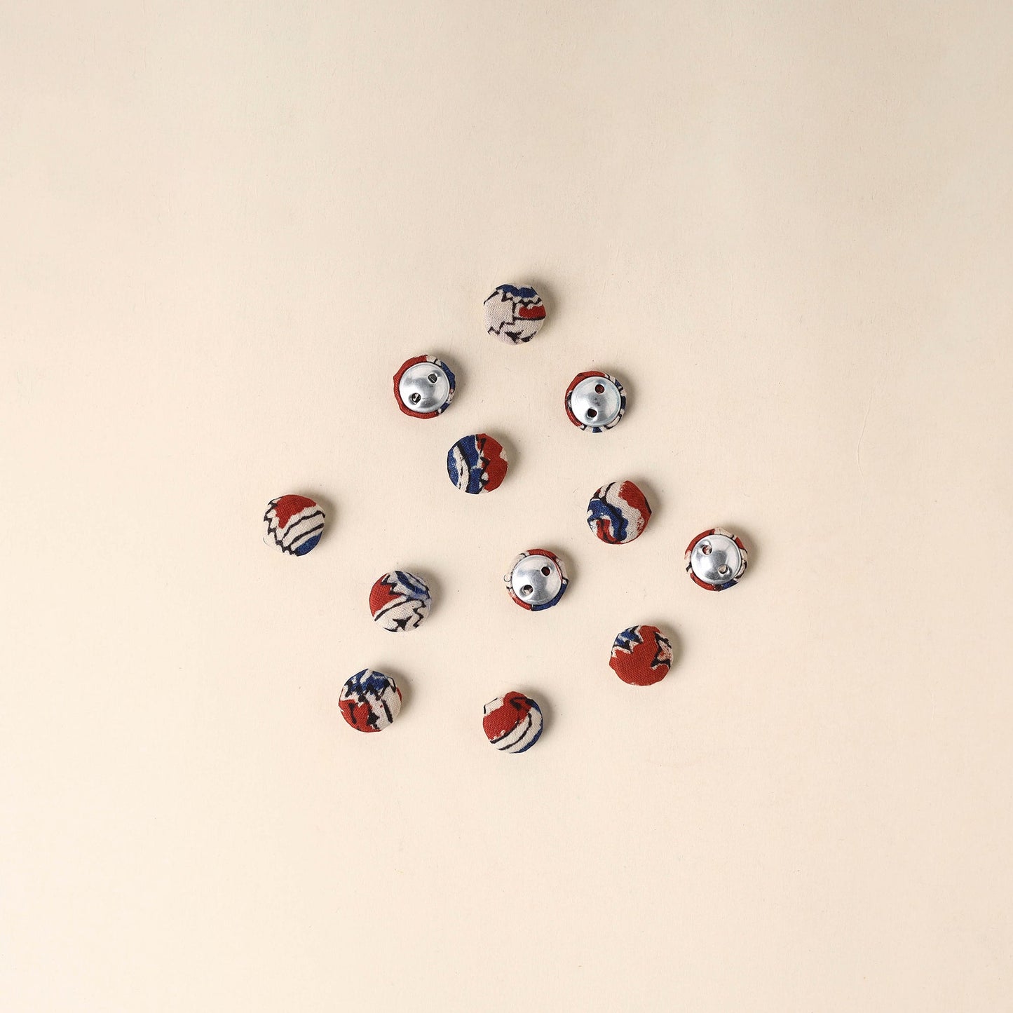  Multicolor Handmade Fabric Button Small at iTokri