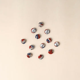  Multicolor Handmade Fabric Button Small at iTokri