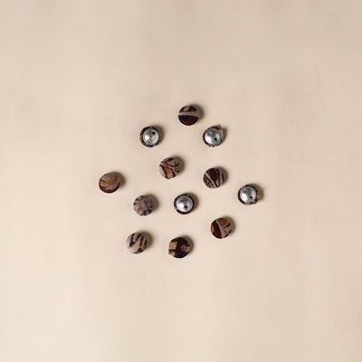  Multicolor Handmade Fabric Button Small at iTokri