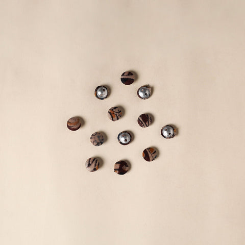  Multicolor Handmade Fabric Button Small at iTokri