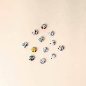  Multicolor Handmade Fabric Button Small at iTokri