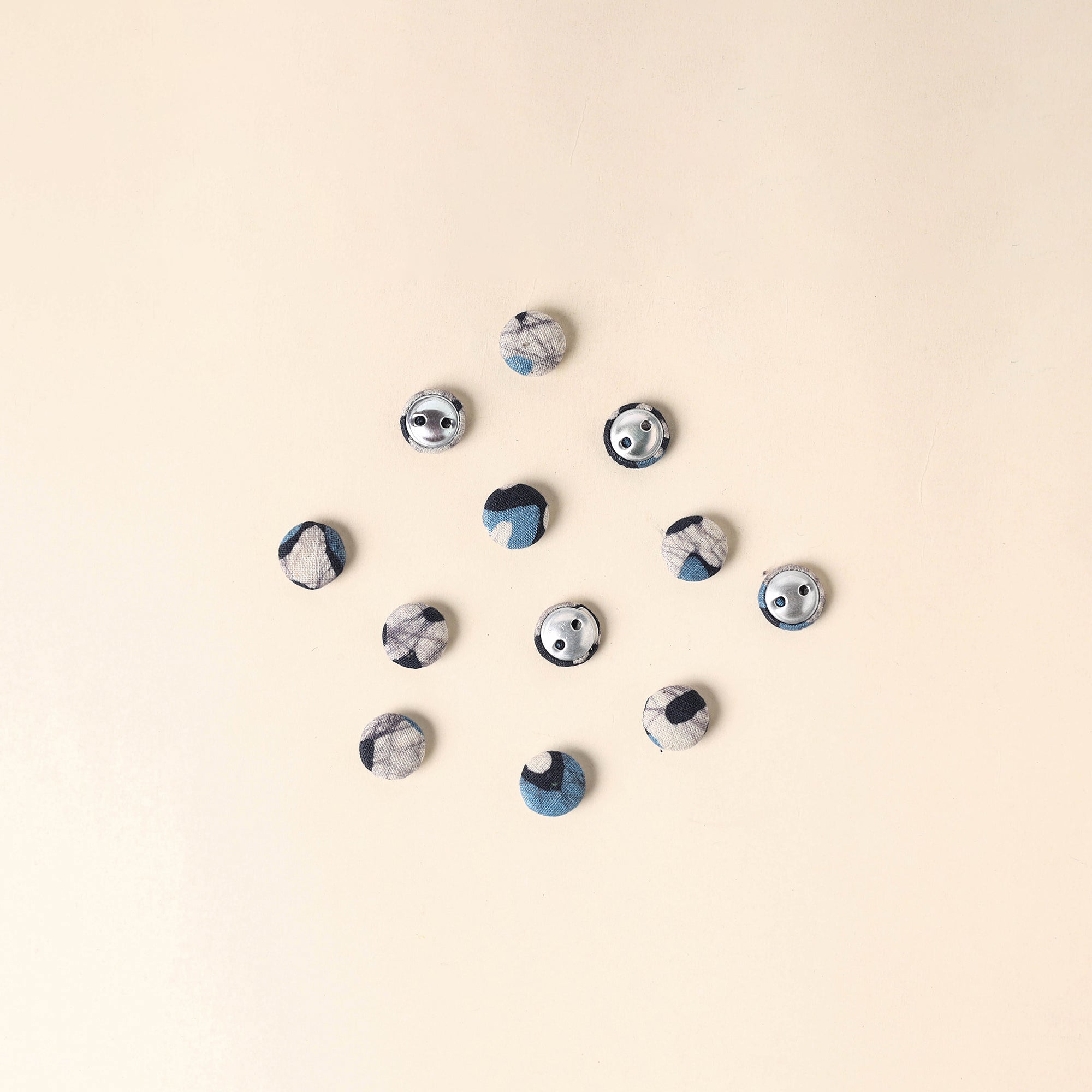  Multicolor Handmade Fabric Button Small at iTokri