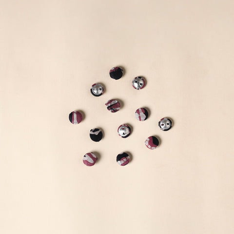  Multicolor Handmade Fabric Button Small at iTokri