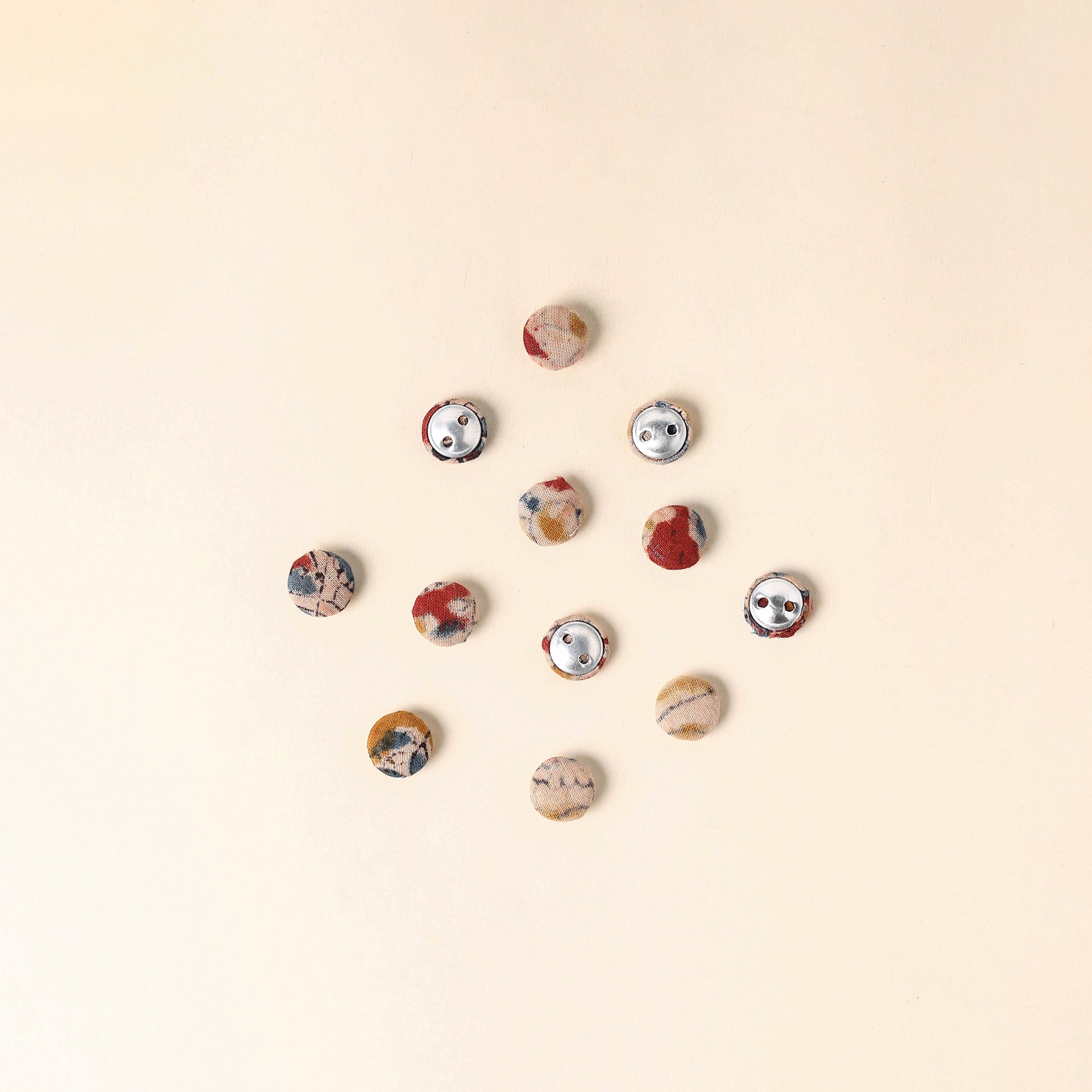  Multicolor Handmade Fabric Button Small at iTokri