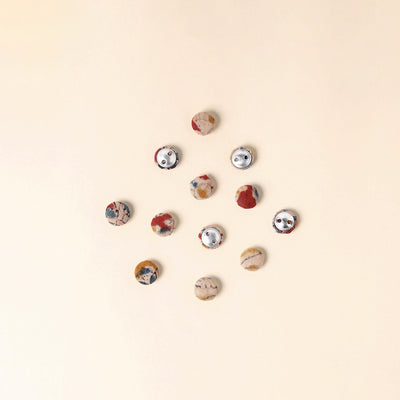  Multicolor Handmade Fabric Button Small at iTokri