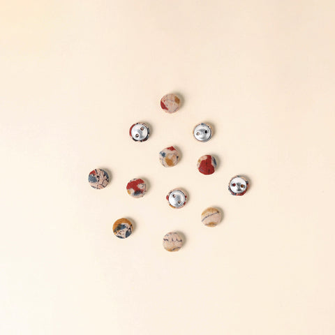  Multicolor Handmade Fabric Button Small at iTokri