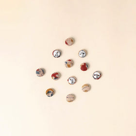  Multicolor Handmade Fabric Button Small at iTokri