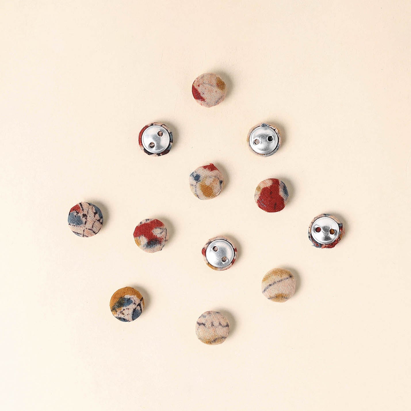  Multicolor Handmade Fabric Button Small at iTokri