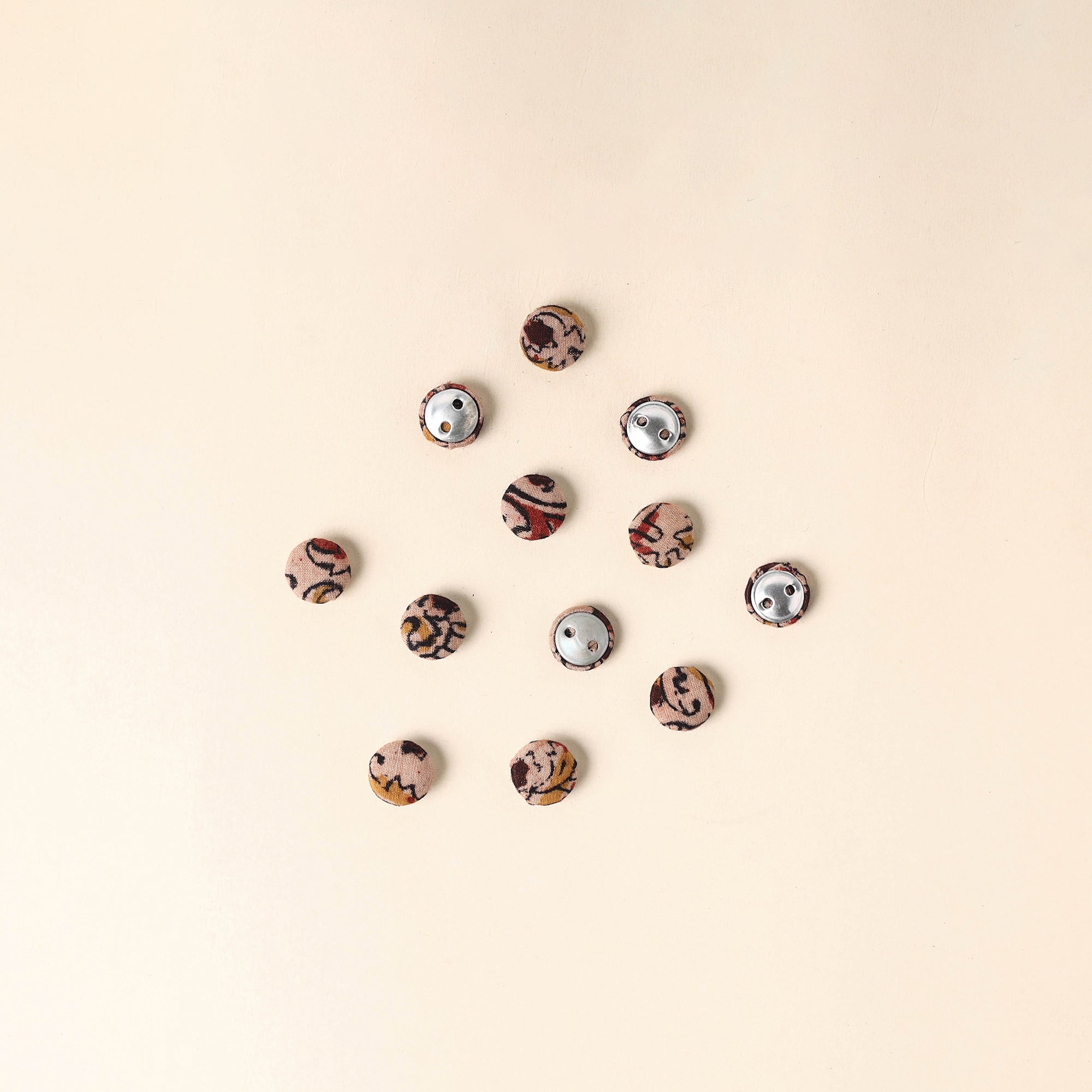  Multicolor Handmade Fabric Button Small at iTokri