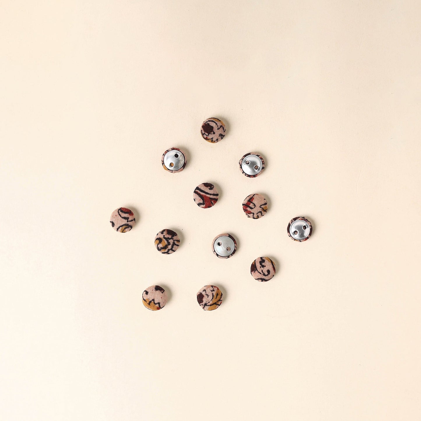  Multicolor Handmade Fabric Button Small at iTokri