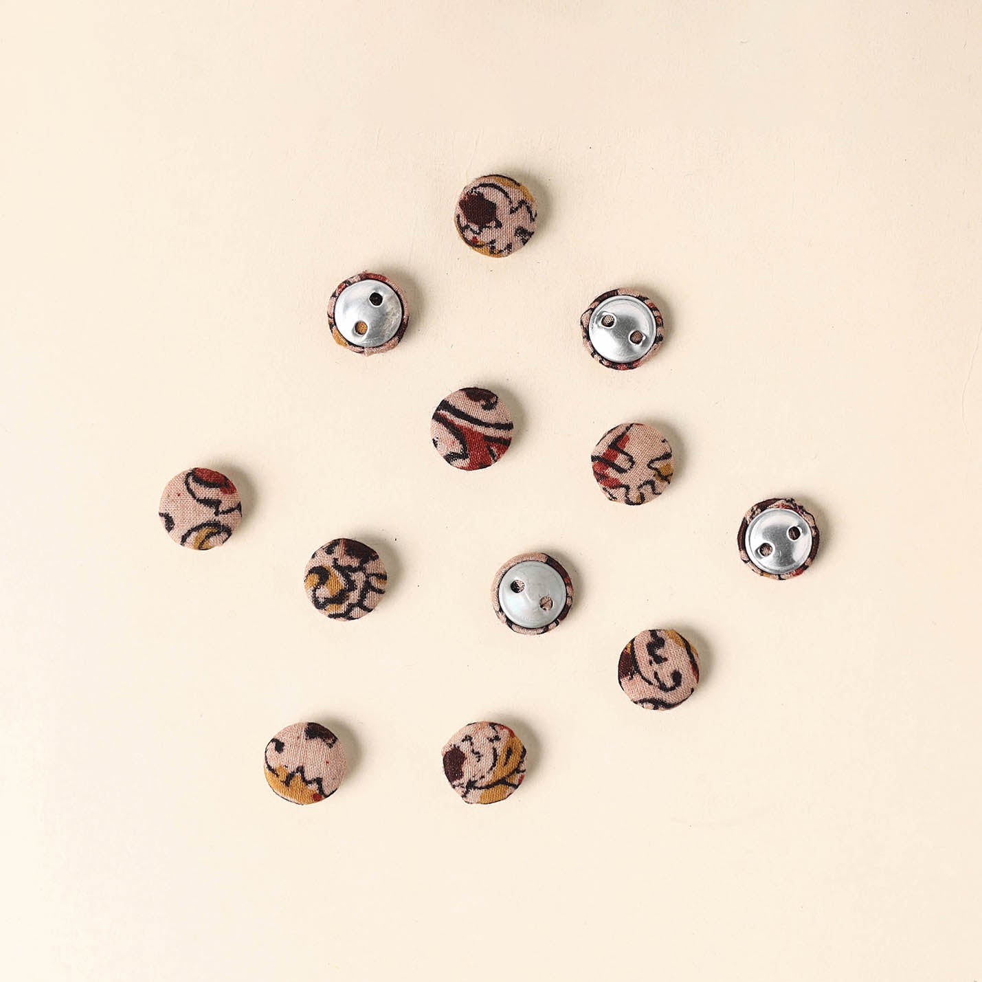  Multicolor Handmade Fabric Button Small at iTokri