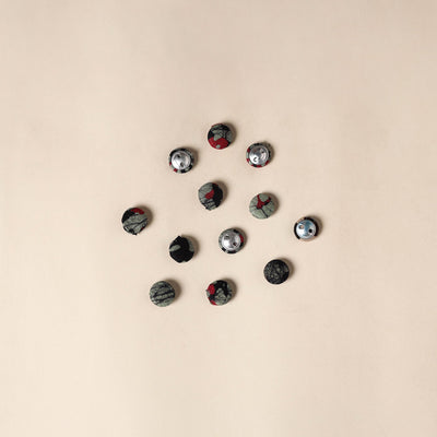  Multicolor Handmade Fabric Button Small at iTokri