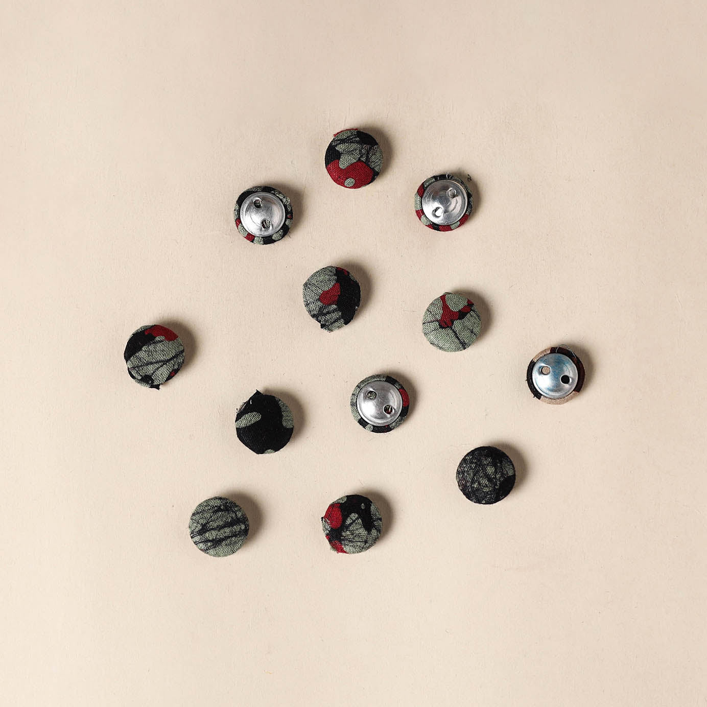  Multicolor Handmade Fabric Button Small at iTokri