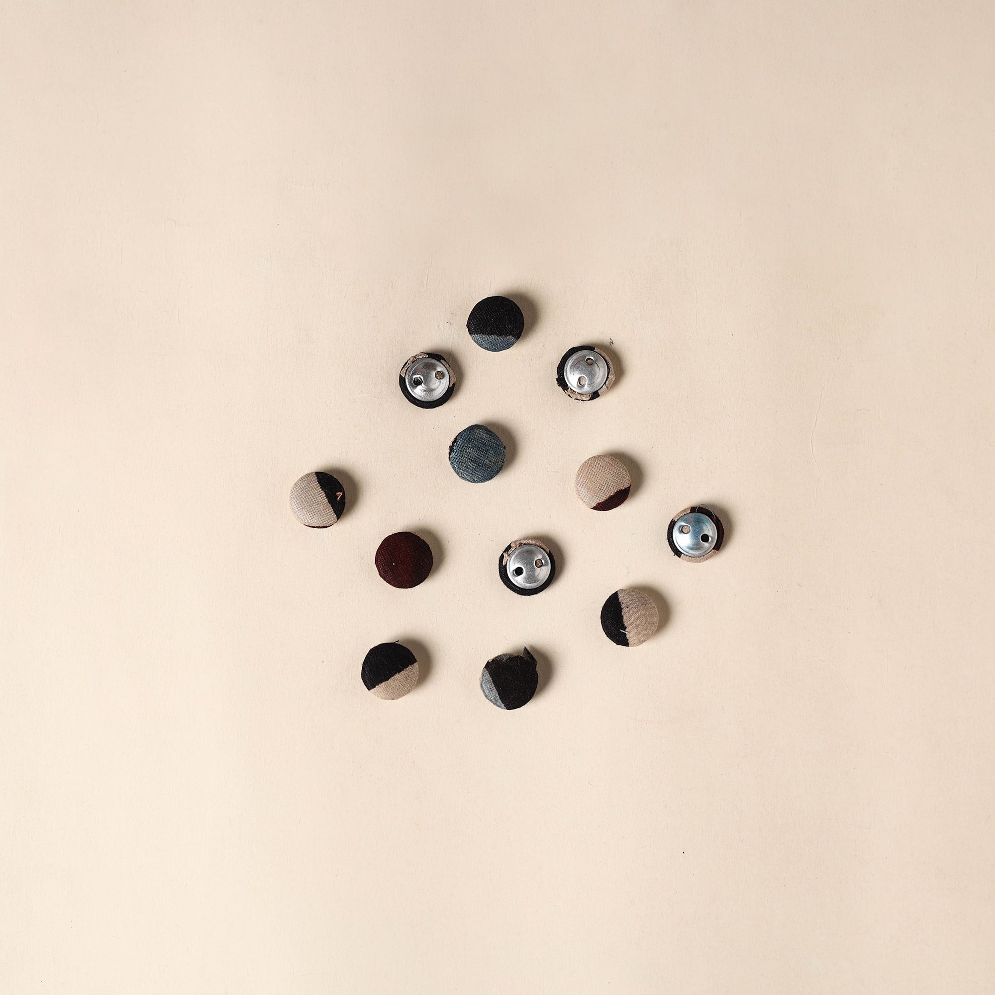  Multicolor Handmade Fabric Button Small at iTokri