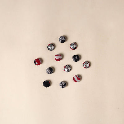  Multicolor Handmade Fabric Button Small at iTokri