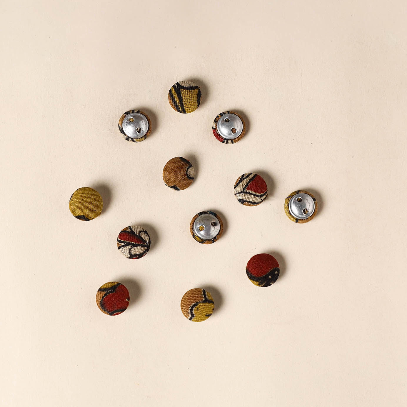  Multicolor Handmade Fabric Button Small at iTokri