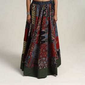 Multicolor - 24 kali patchwork cotton skirt 02 - handcrafted