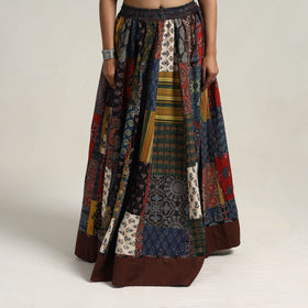 Multicolor - 24 kali patchwork cotton skirt 12 - handcrafted