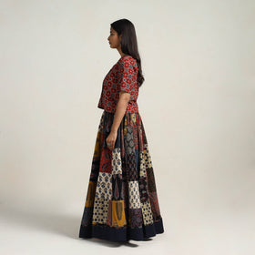 Multicolor - 24 kali patchwork cotton skirt 19 - handcrafted