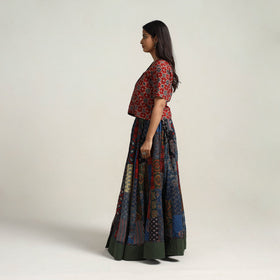 Multicolor - 24 kali patchwork cotton skirt 01 - handcrafted