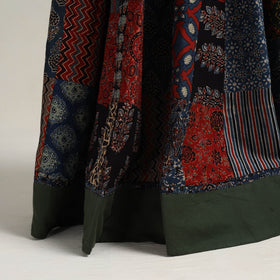 Multicolor - 24 kali patchwork cotton skirt 01 - handcrafted