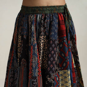Multicolor - 24 kali patchwork cotton skirt 01 - handcrafted