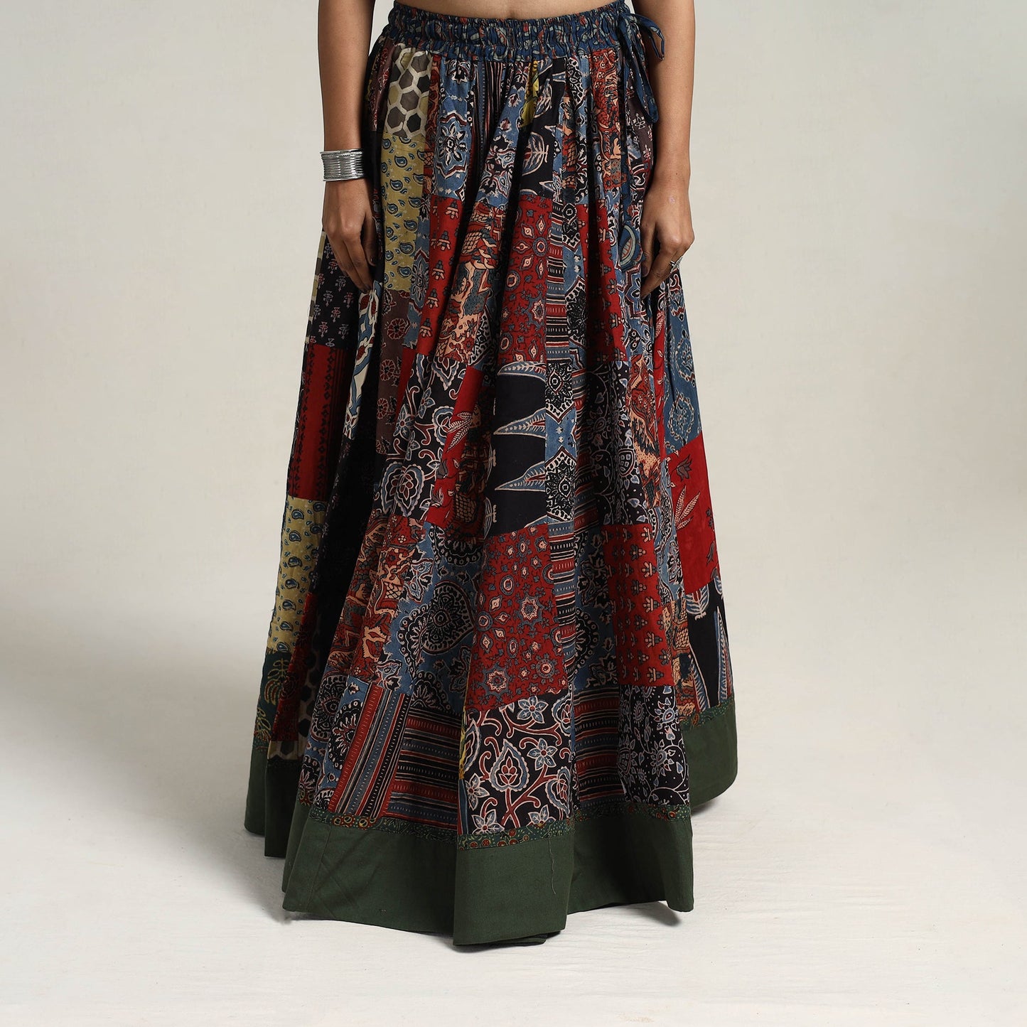 Multicolor - 24 kali patchwork cotton skirt 02 - handcrafted