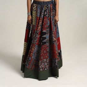 Multicolor - 24 kali patchwork cotton skirt 02 - handcrafted