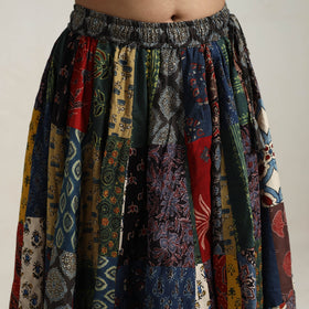 Multicolor - 24 kali patchwork cotton skirt 03 - handcrafted