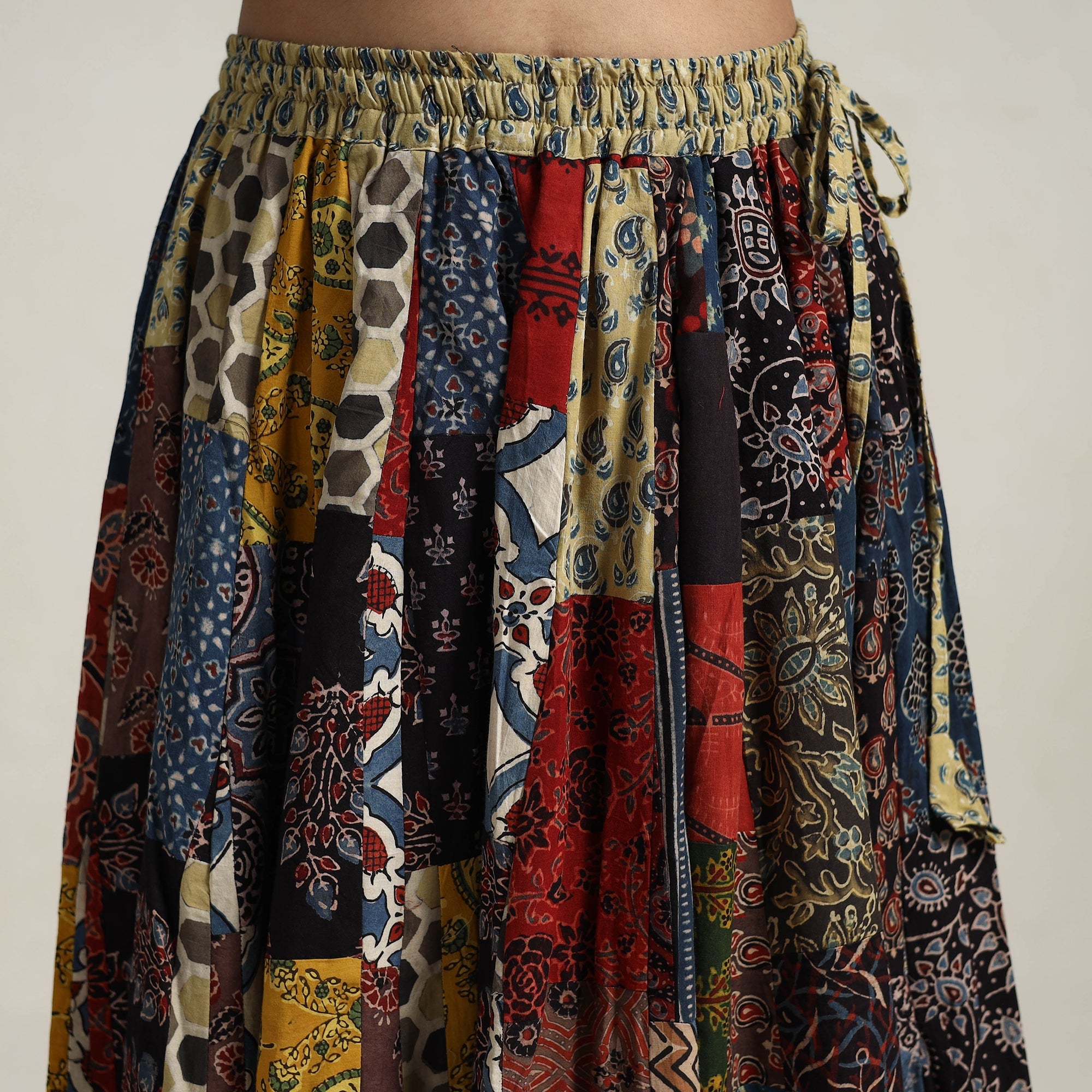 Multicolor - 24 kali patchwork cotton skirt 05 - handcrafted