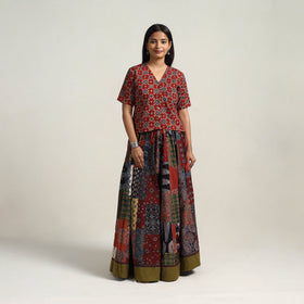 Multicolor - 24 kali patchwork cotton skirt 07 - handcrafted