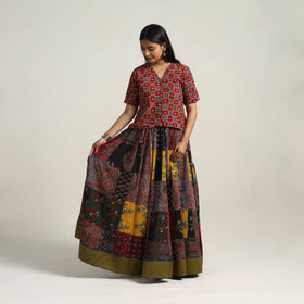 Multicolor - 24 kali patchwork cotton skirt 08 - handcrafted