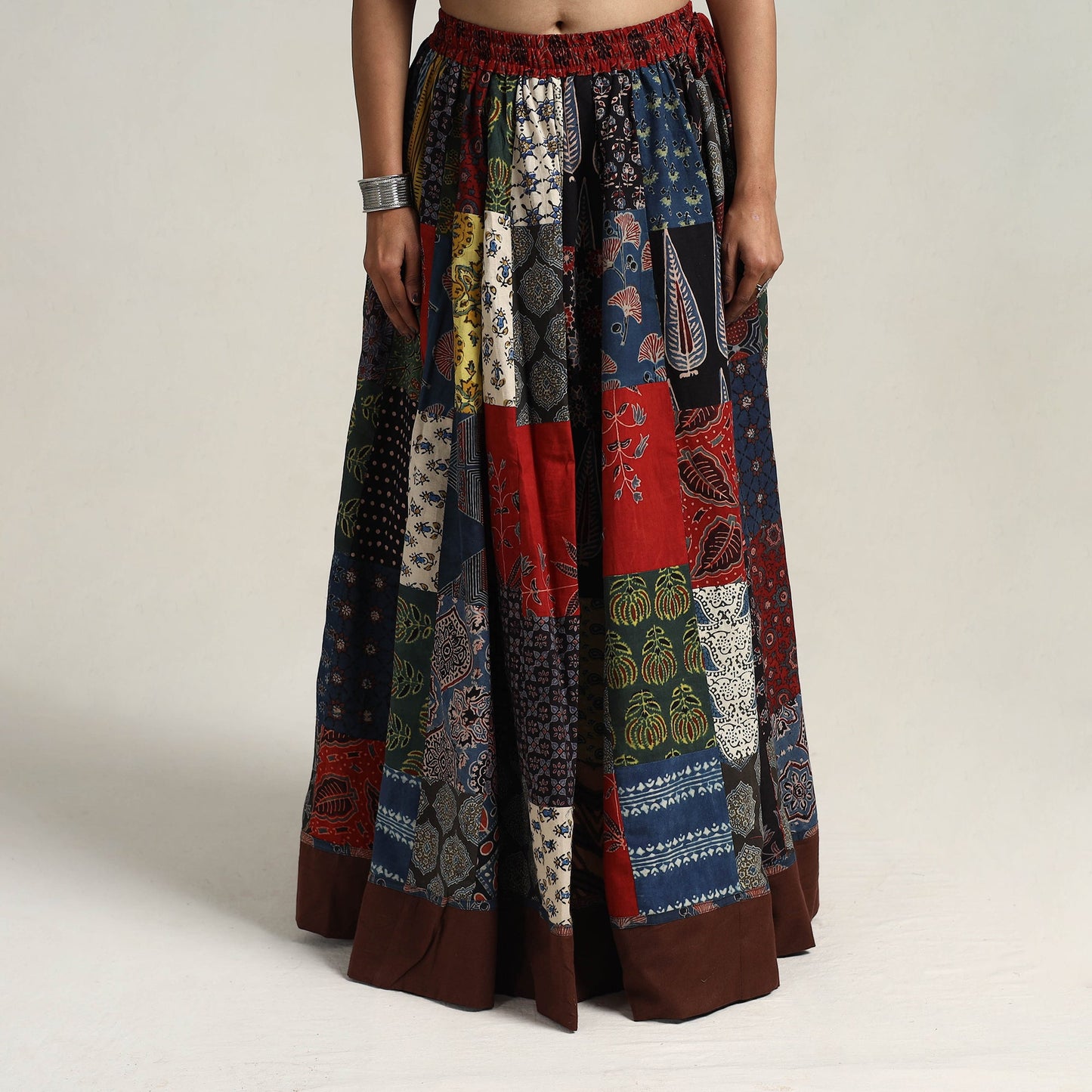 Multicolor - 24 kali patchwork cotton skirt 11 - handcrafted