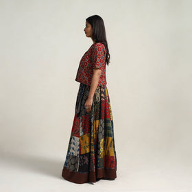 Multicolor - 24 kali patchwork cotton skirt 11 - handcrafted