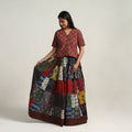 Multicolor - 24 kali patchwork cotton skirt 11 - handcrafted