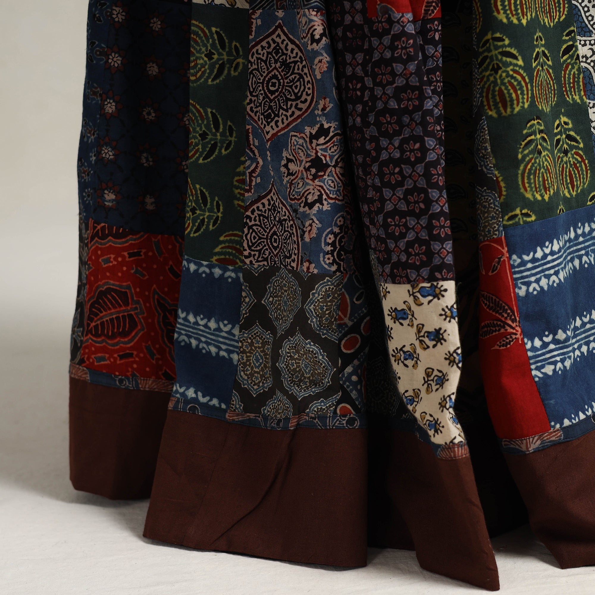 Multicolor - 24 kali patchwork cotton skirt 11 - handcrafted