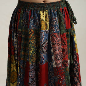 Multicolor - 24 kali patchwork cotton skirt 13 - handcrafted