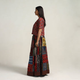 Multicolor - 24 kali patchwork cotton skirt 13 - handcrafted