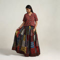 Multicolor - 24 kali patchwork cotton skirt 13 - handcrafted