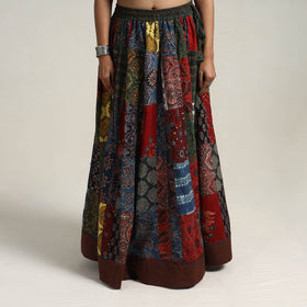 Multicolor - 24 kali patchwork cotton skirt 13 - handcrafted