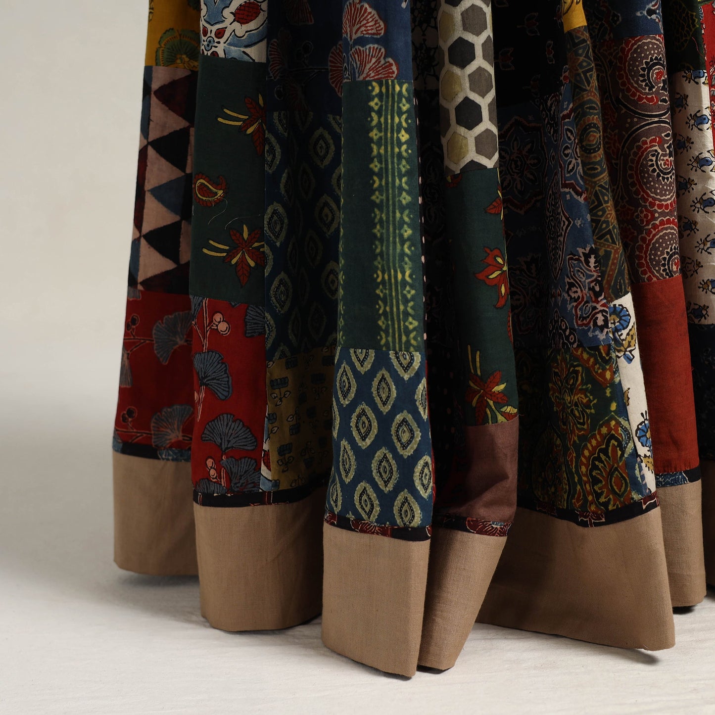 Multicolor - 24 kali patchwork cotton skirt 14 - handcrafted