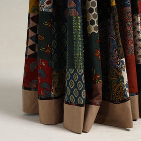 Multicolor - 24 kali patchwork cotton skirt 14 - handcrafted