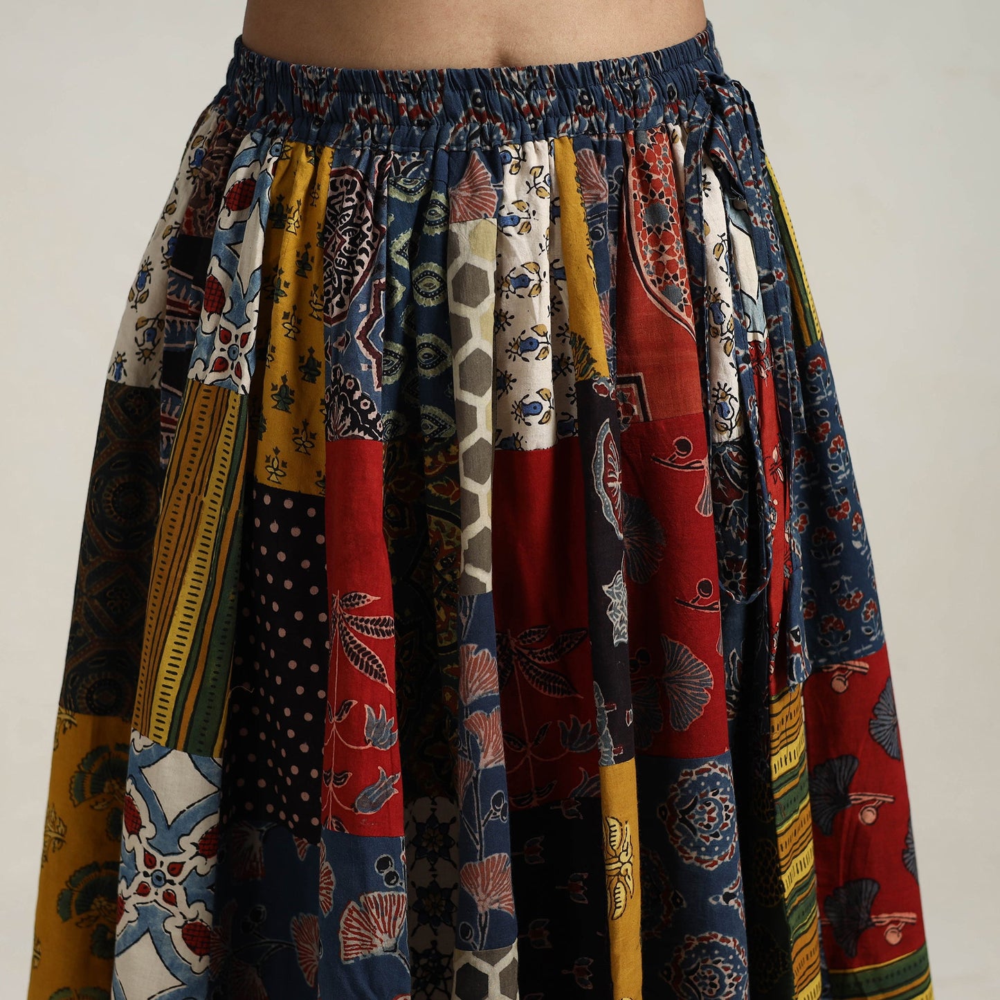 Multicolor - 24 kali patchwork cotton skirt 14 - handcrafted