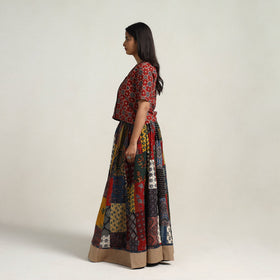 Multicolor - 24 kali patchwork cotton skirt 15 - handcrafted