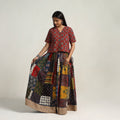 Multicolor - 24 kali patchwork cotton skirt 15 - handcrafted