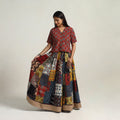 Multicolor - 24 kali patchwork cotton skirt 16 - handcrafted