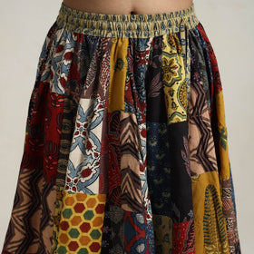 Multicolor - 24 kali patchwork cotton skirt 16 - handcrafted