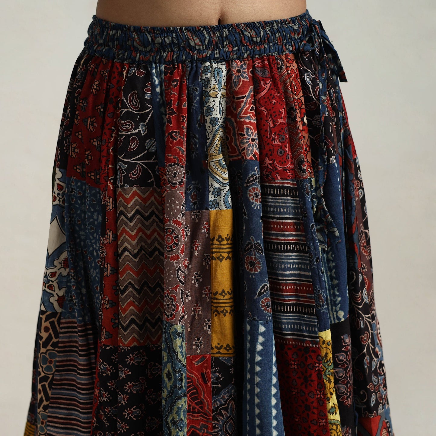 Multicolor - 24 kali patchwork cotton skirt 18 - handcrafted