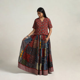 Multicolor - 24 kali patchwork cotton skirt 18 - handcrafted